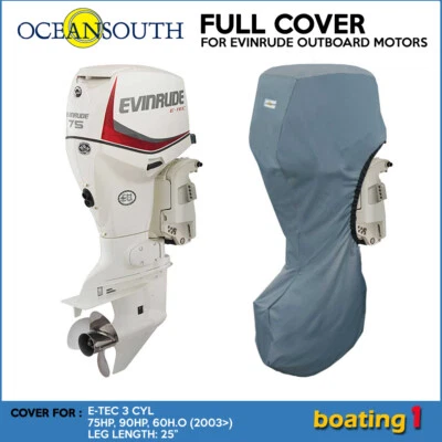 $88.14 • Buy Outboard Motor Full Cover For Evinrude E-TEC 3 CYL 75-90HP, 60H.O (2003>) - 25 
